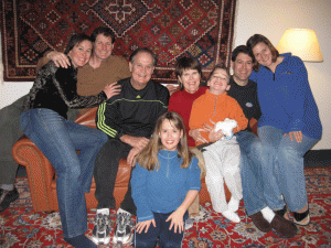 Olivia, Aaron, Ira, Judy, Gabe, Claude, Carrie and Cecile in front